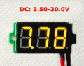 Индикатор напряжения цифровой вольтметр 3...30 В жел./зел. 0,36"