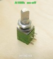 Резистор переменный A100 кОм on-off ALPHA A100K зеленый